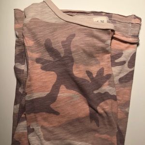 Free People pink camo top